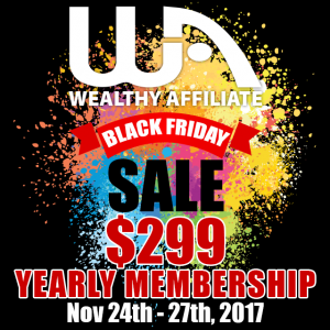 Promo Wealthy Affiliate Black Friday 2017